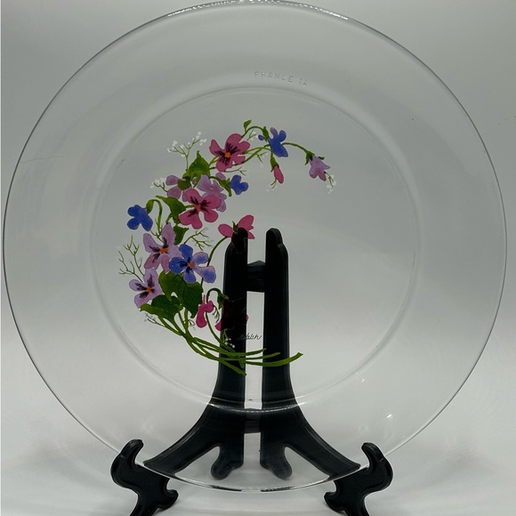 Vintage Avon Arcoroc France “Wild Violets” Salad Plates - Set of 6 - Picture 9 of 11